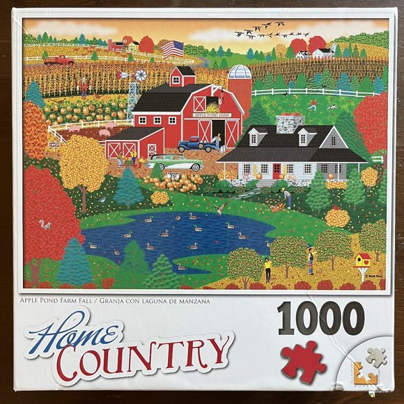 Home Country Apple Pond Farm Fall 1000 piece puzzle - Picture 1 of 4
